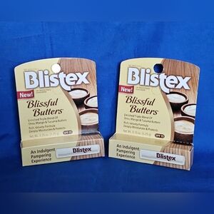 2 Blistex Blissful Butters Lip Balm Moisturizing Protectant SPF 15 NEW Old Stock